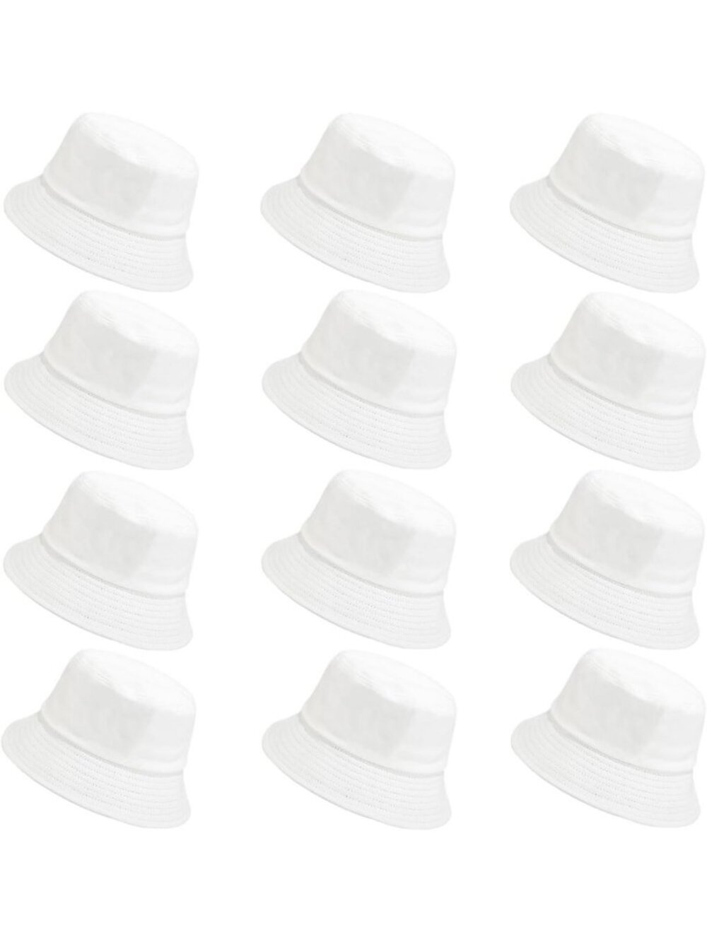 12 Pack Women's Summer Bucket Hats - Stylish Cotton Beach & Fishing Caps